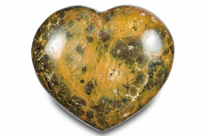 Colorful Polished Jasper Heart - Madagascar #283587